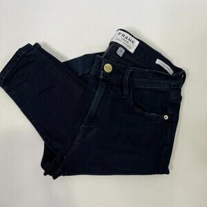 Frame Le High Distressed Skinny Jeans In Portofino Sz 25